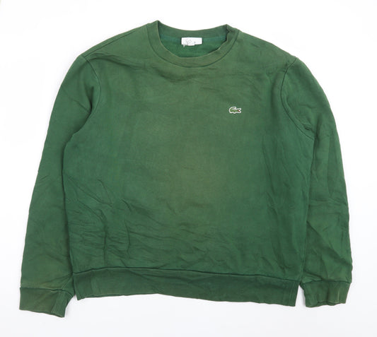 Lacoste Men's Green Classic Fit Crew Neck Sweatshirt XL