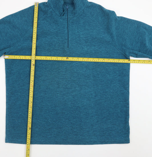 Mountain Warehouse Women Blue L 1/2 Zip Pullover Sweatshirt