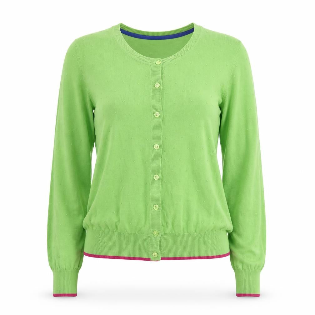 Dickins & Jones Women Green L Cardigan Knit Long Sleeve Jumper