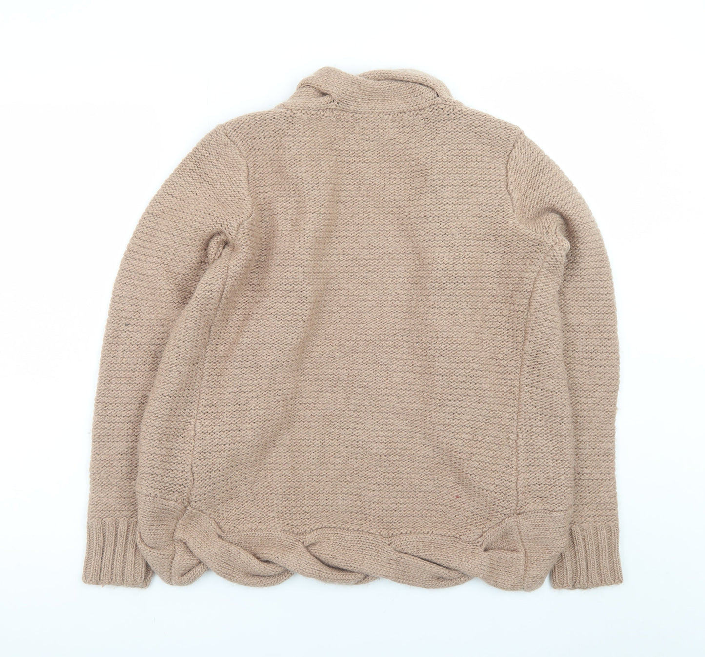 365 Sunshine Women's Beige Knit Cardigan Jumper Size M