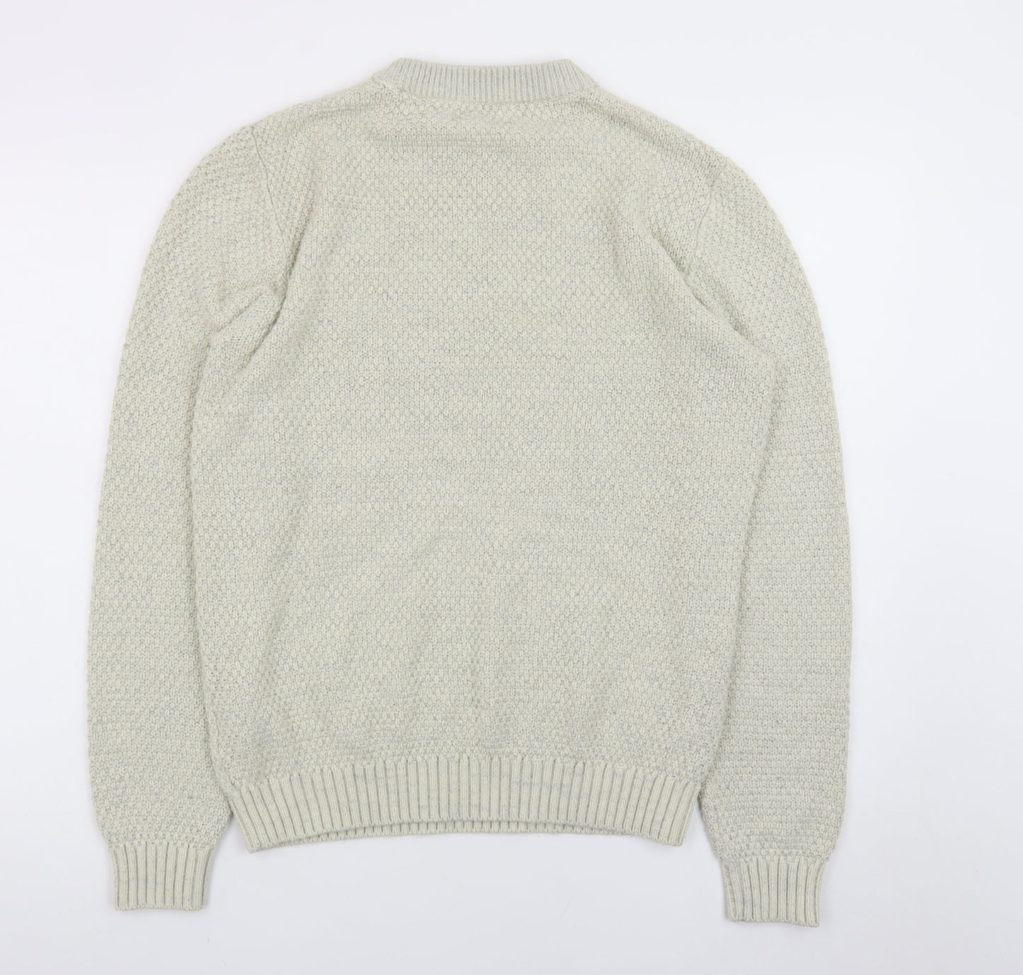 Jack & Jones Women Beige Cable-Knit Crew Neck Jumper M