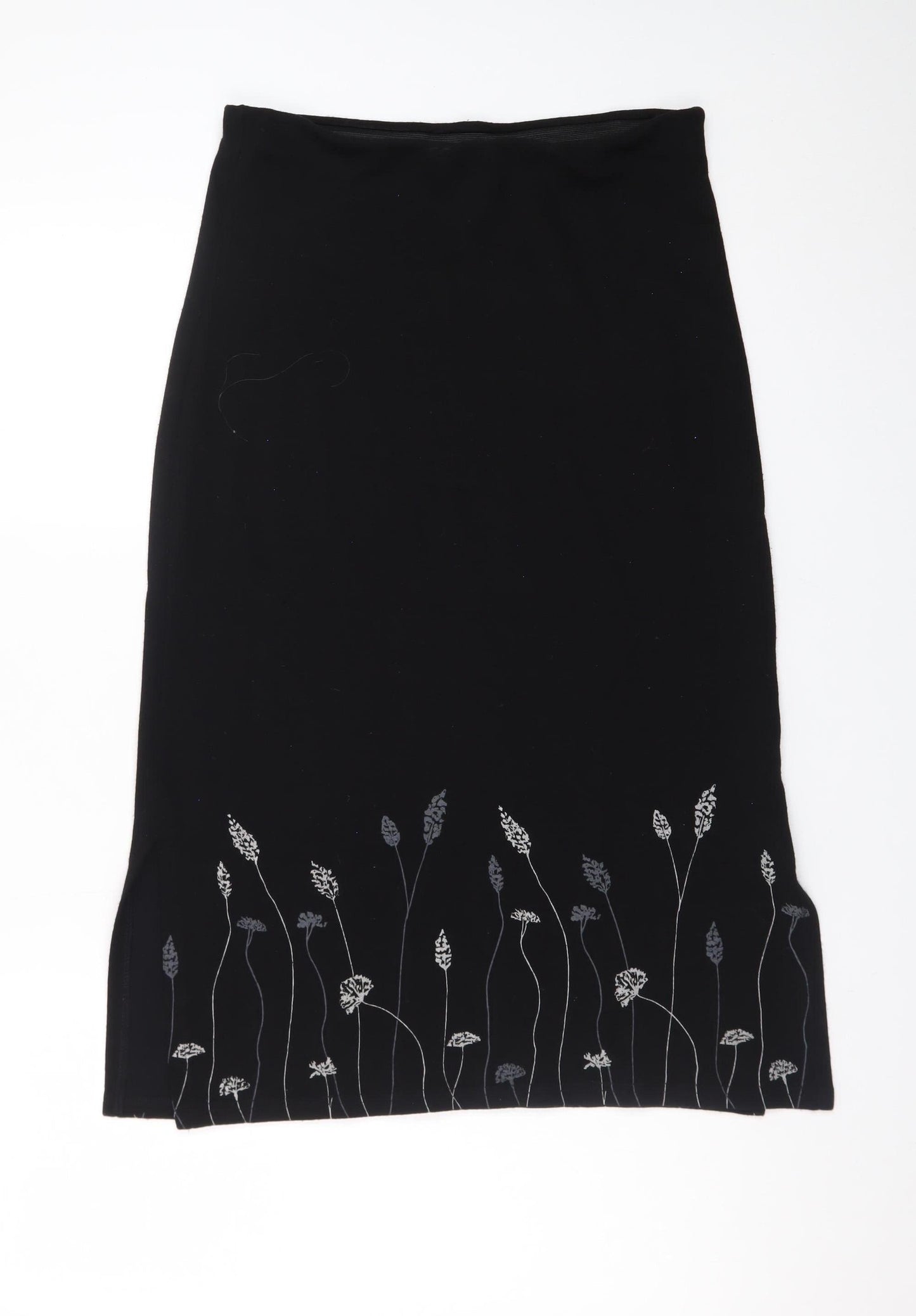 Kaleidoscope Women's Black Embroidered Pencil Skirt Size 14