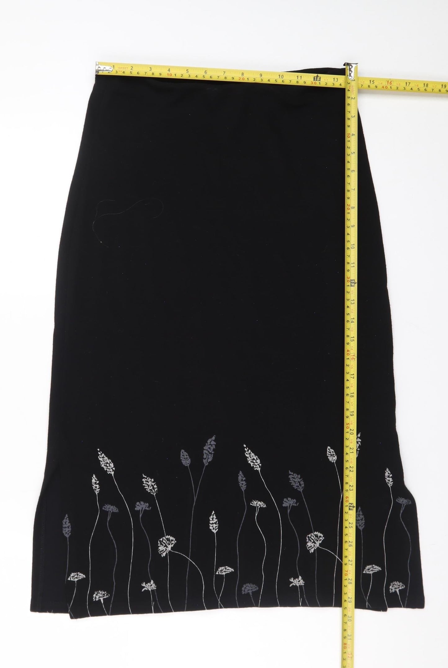 Kaleidoscope Women's Black Embroidered Pencil Skirt Size 14