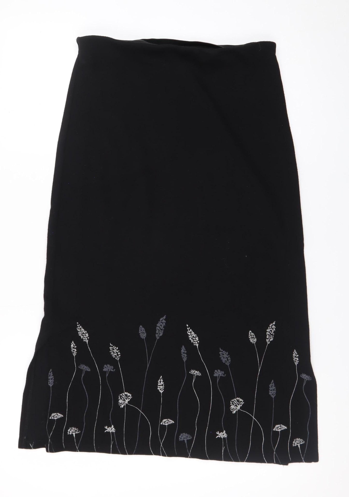 Kaleidoscope Women's Black Embroidered Pencil Skirt Size 14