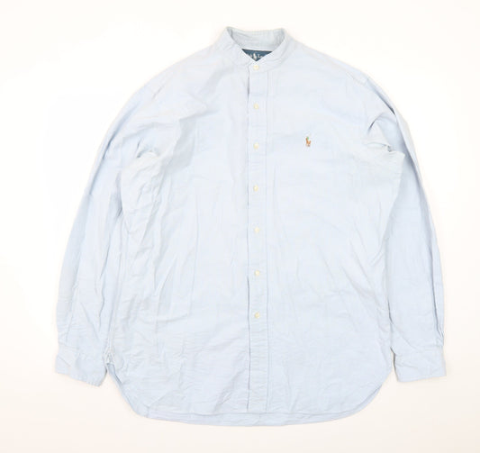 Ralph Lauren Men's Blue Classic Fit Cotton Button-Up Shirt Size 16