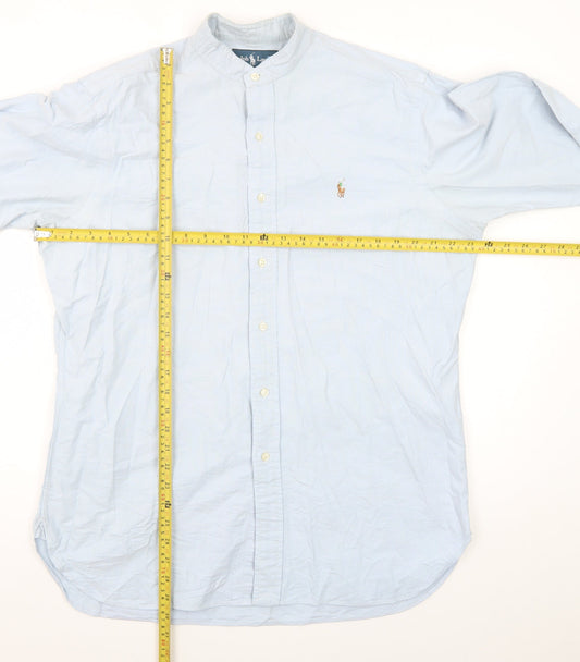 Ralph Lauren Men's Blue Classic Fit Cotton Button-Up Shirt Size 16