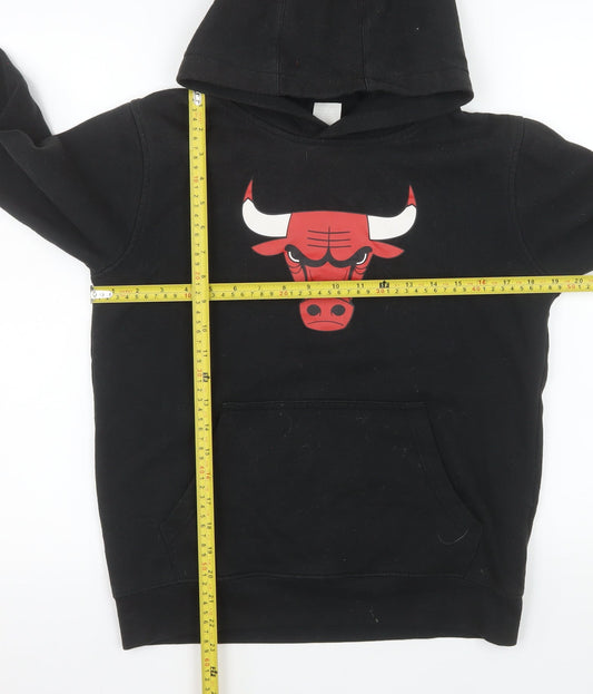NBA Boys Black Hoodie 14-16 Years Pullover Basketball Logo Sweatshirt