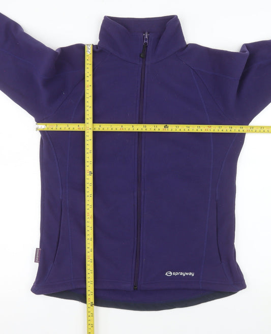 Sprayway Womens Purple Full Zip Fleece Jacket UK 10 Essentials