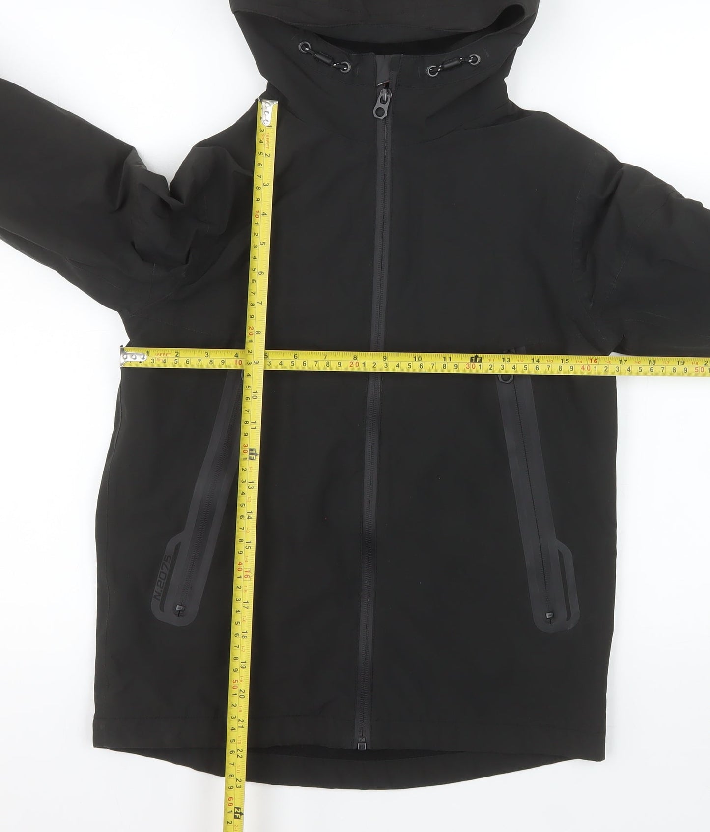 Next Boys Black Hooded Waterproof Parka Coat 10 Years