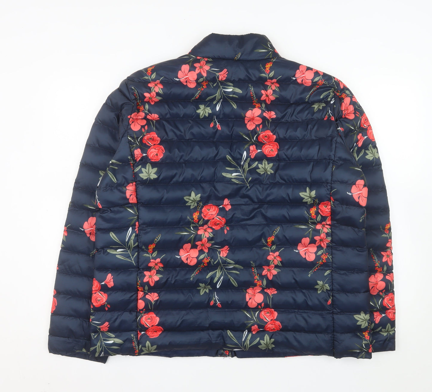 Damart Women's Blue Floral Lightweight Puffer Jacket Size 18