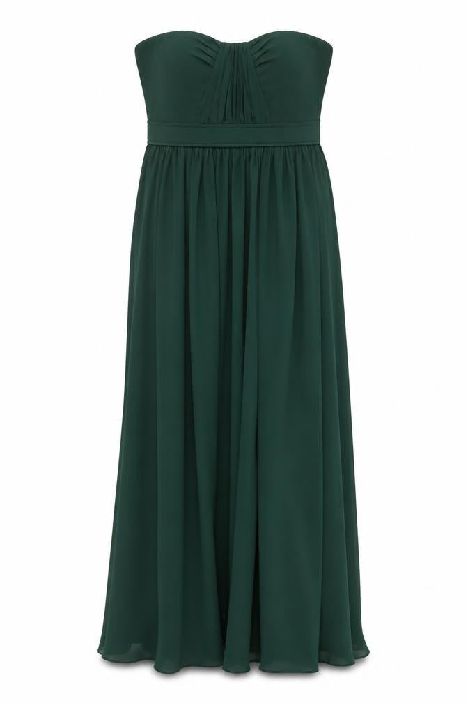 Jarlo Women Green Strapless Maxi Dress Size 14 Formal Chiffon