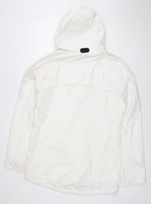 Nike Men's White M Windbreaker Hooded Football Jacket
