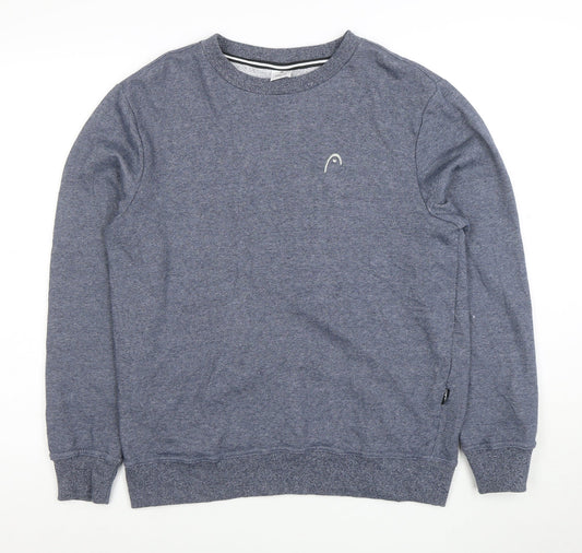 Head Men's Blue Crew Neck Pullover Sweatshirt Size L Regular Fit