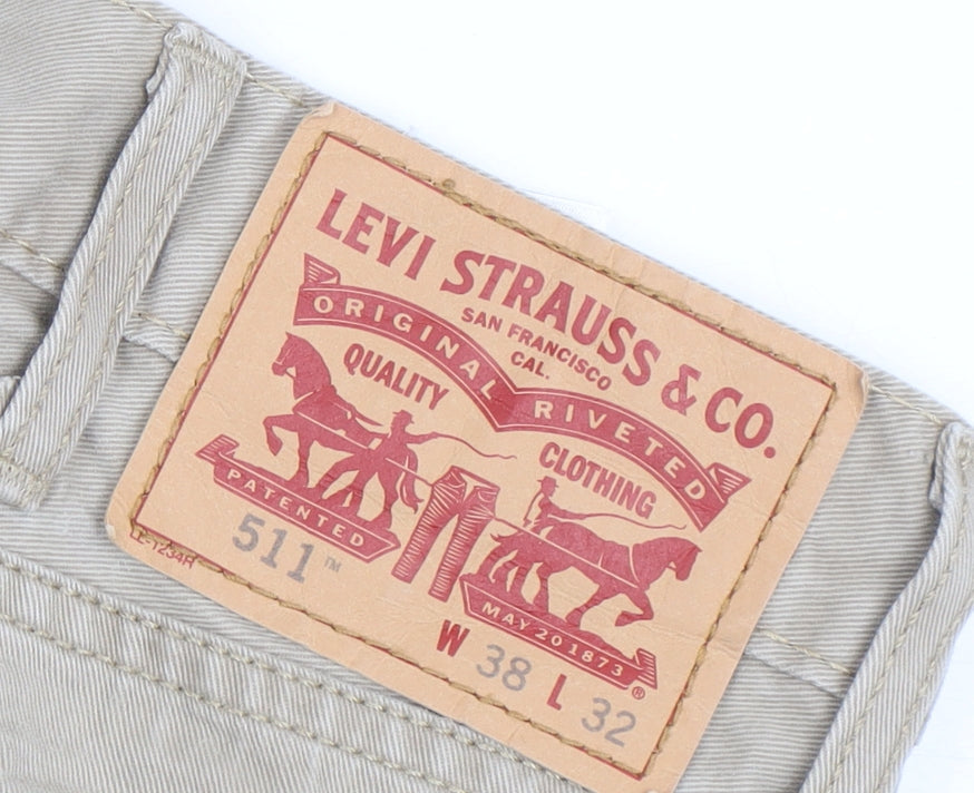 Levi’s 511 Men’s Beige Slim Fit Chino Trousers W38 L32