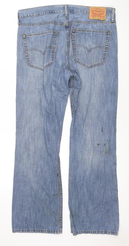 Levi's Men's Blue 527 Bootcut Denim Jeans W36 L30 Regular Fit