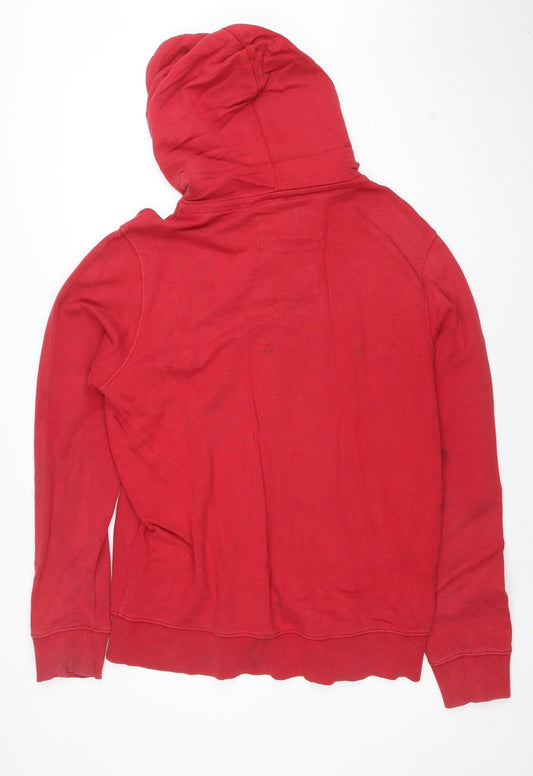 Tommy Hilfiger Denim Men's Red Full Zip Hoodie XL Cotton Fleece