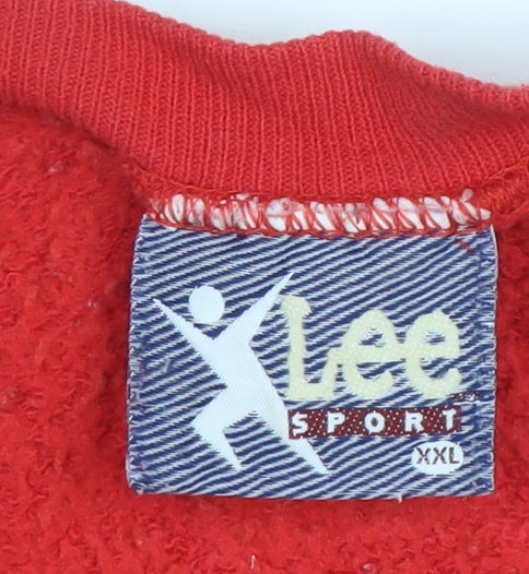 Lee Sport Men’s Red 49ers Crew Neck Pullover Sweatshirt 2XL