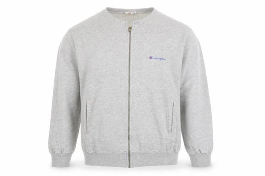 Champion Men's Grey XL Full Zip Sweatshirt with Logo