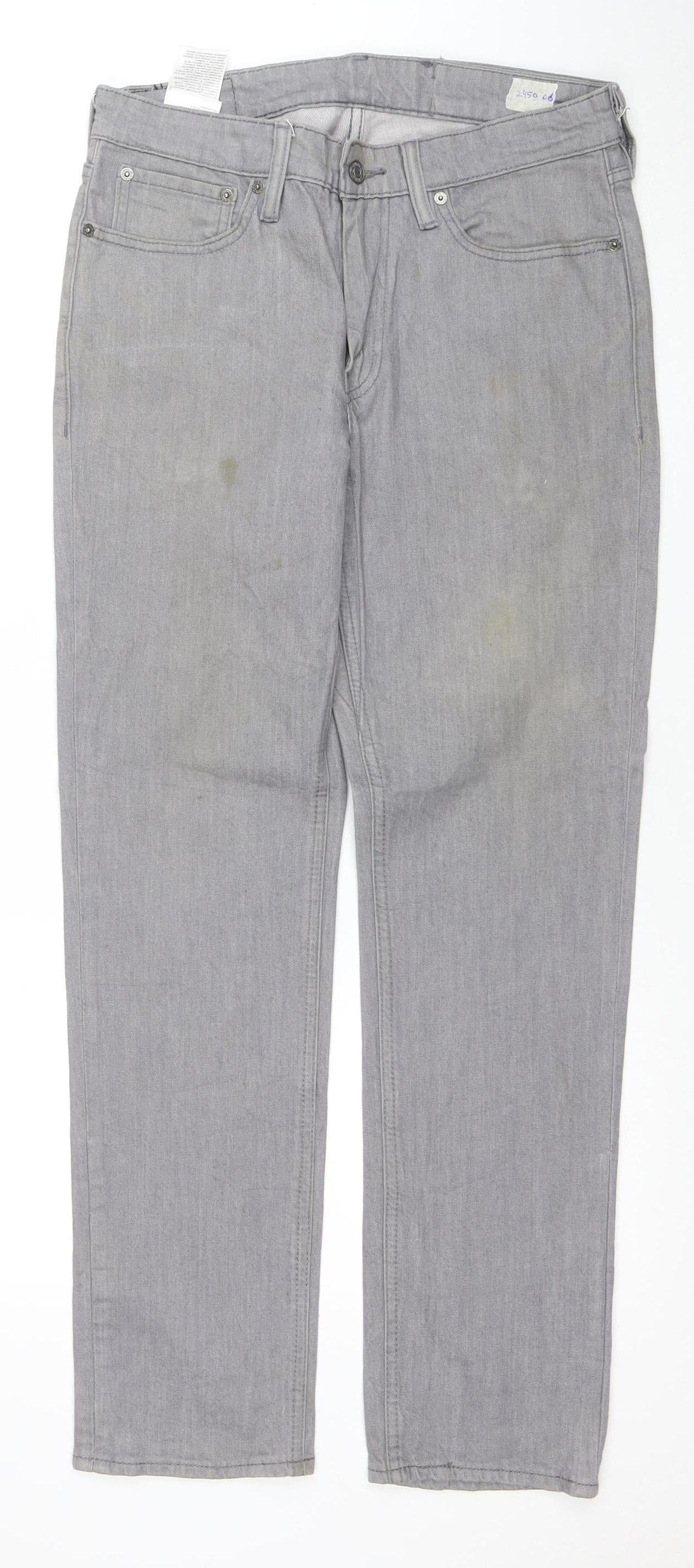 Levi's 511 Men's Grey Slim Fit Straight Jeans W31 L30