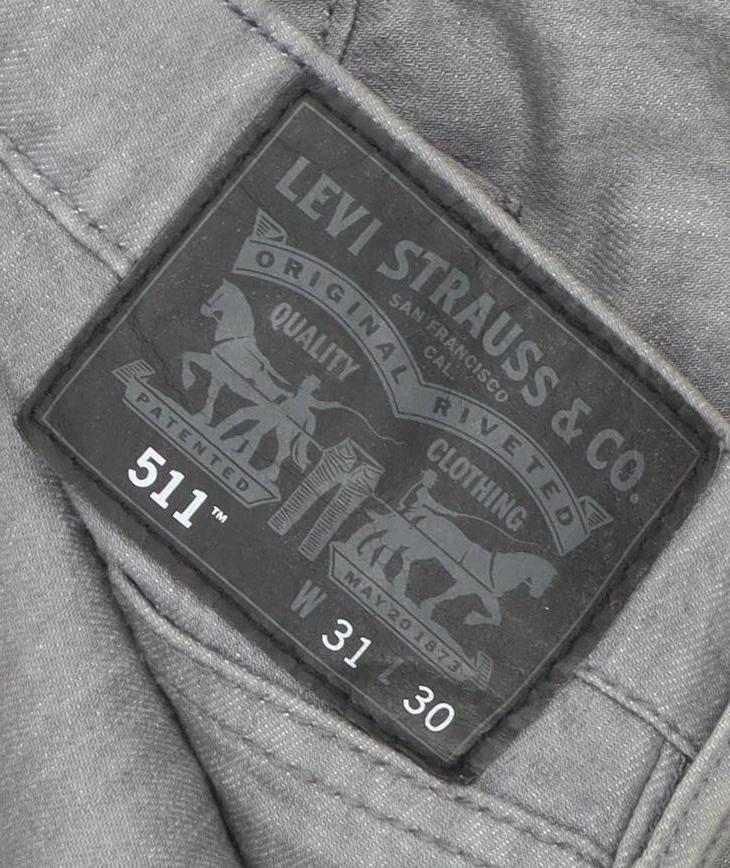 Levi's 511 Men's Grey Slim Fit Straight Jeans W31 L30