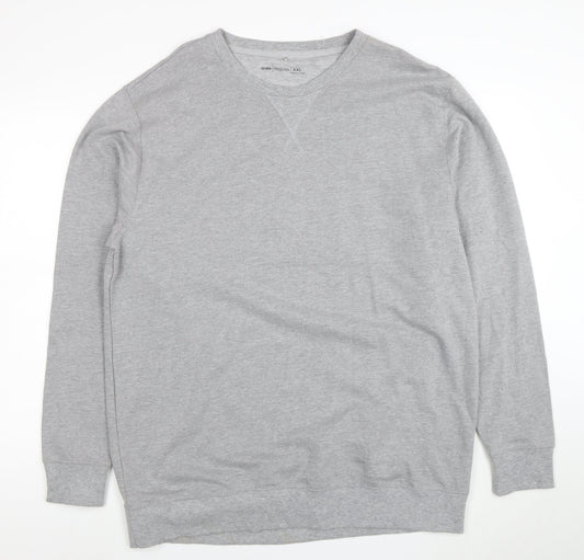 Anko Mens Grey 2XL Regular Fit Crew Neck Pullover Sweatshirt
