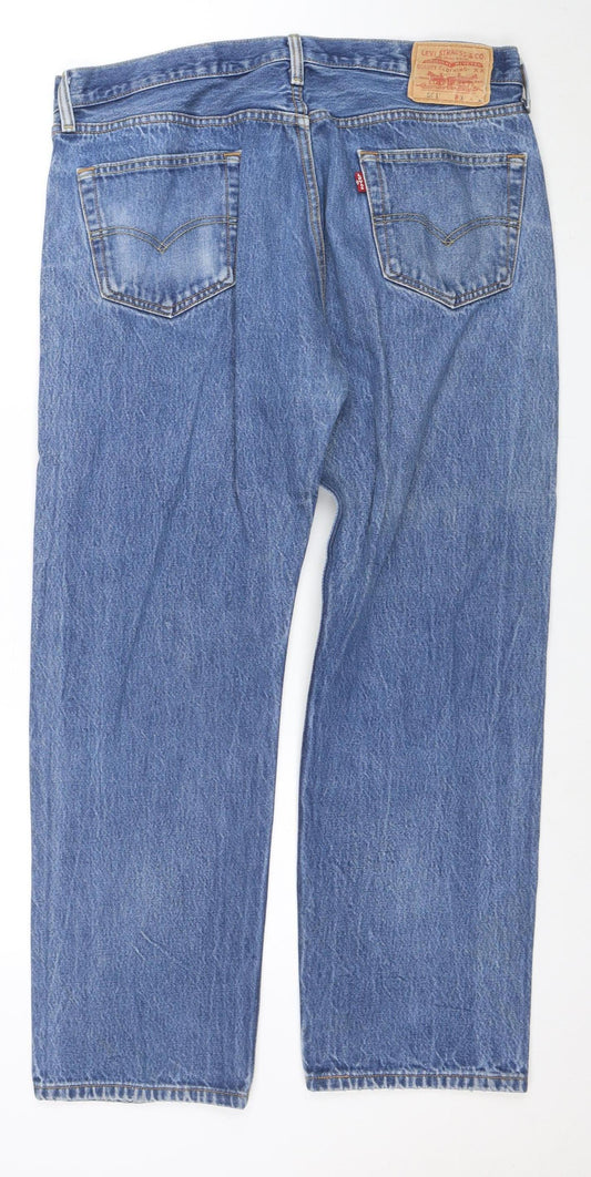 Levi's 501 Men's Blue Straight Leg Jeans 38x32 Classic Denim