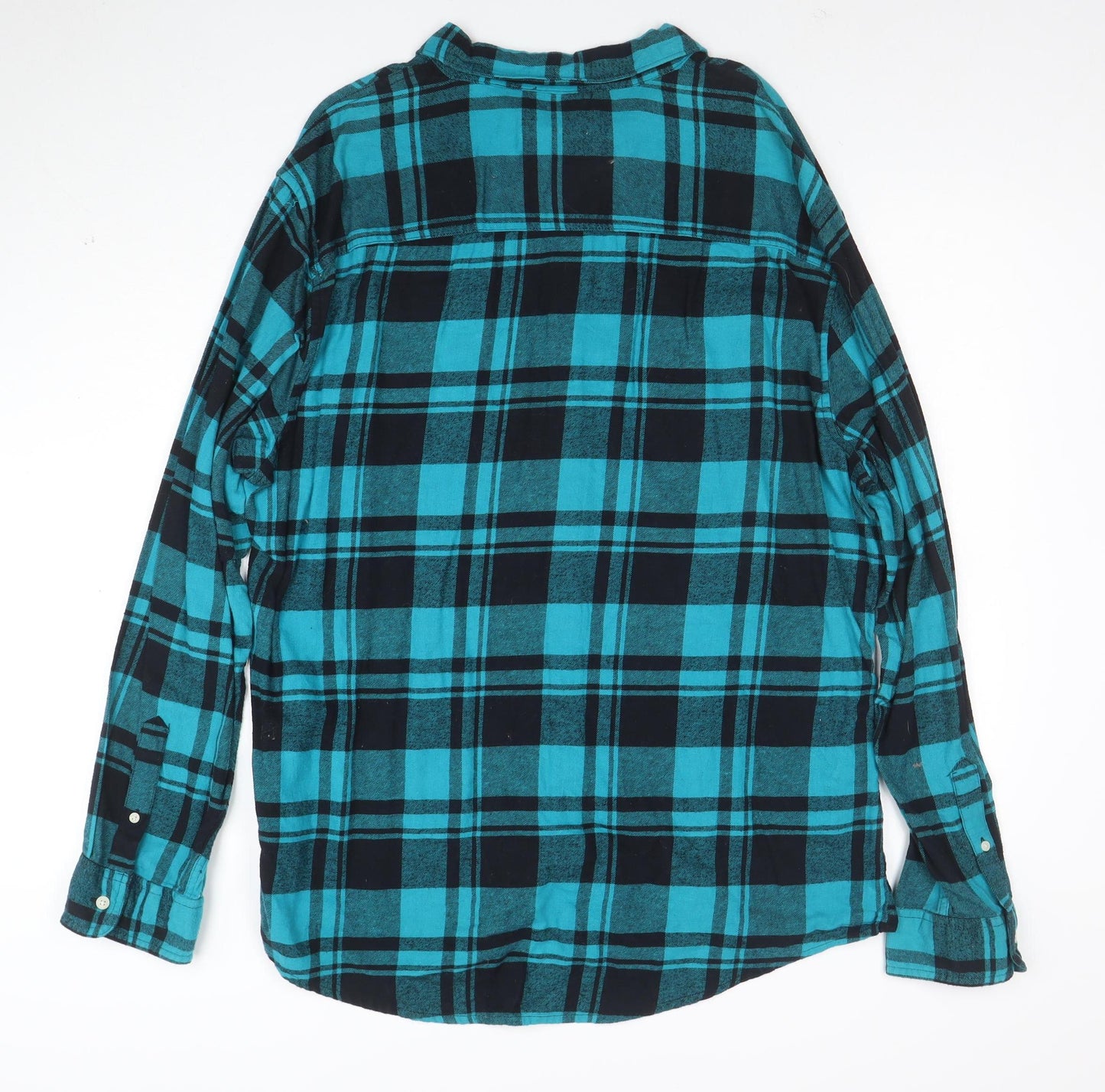 Urban Pipeline Men's Blue Check Flannel Button-Up Shirt 2XL Regular Fit