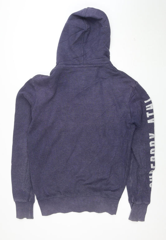 Superdry Men's Blue Full Zip Hoodie Small Regular Fit