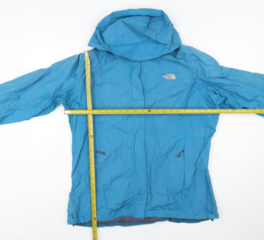 The North Face Women's Blue Waterproof Hooded Rain Coat XL