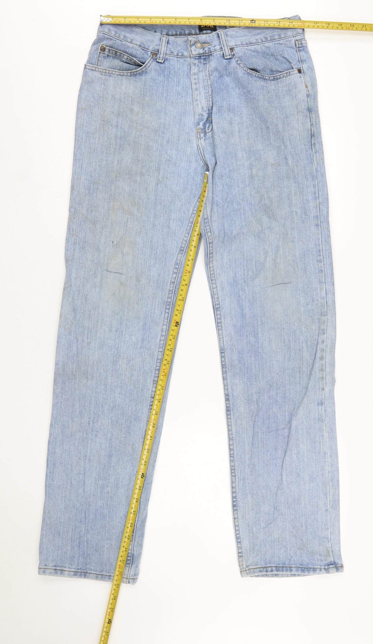 Lee Men's Blue Relaxed Fit Straight Leg Jeans Size 32x34