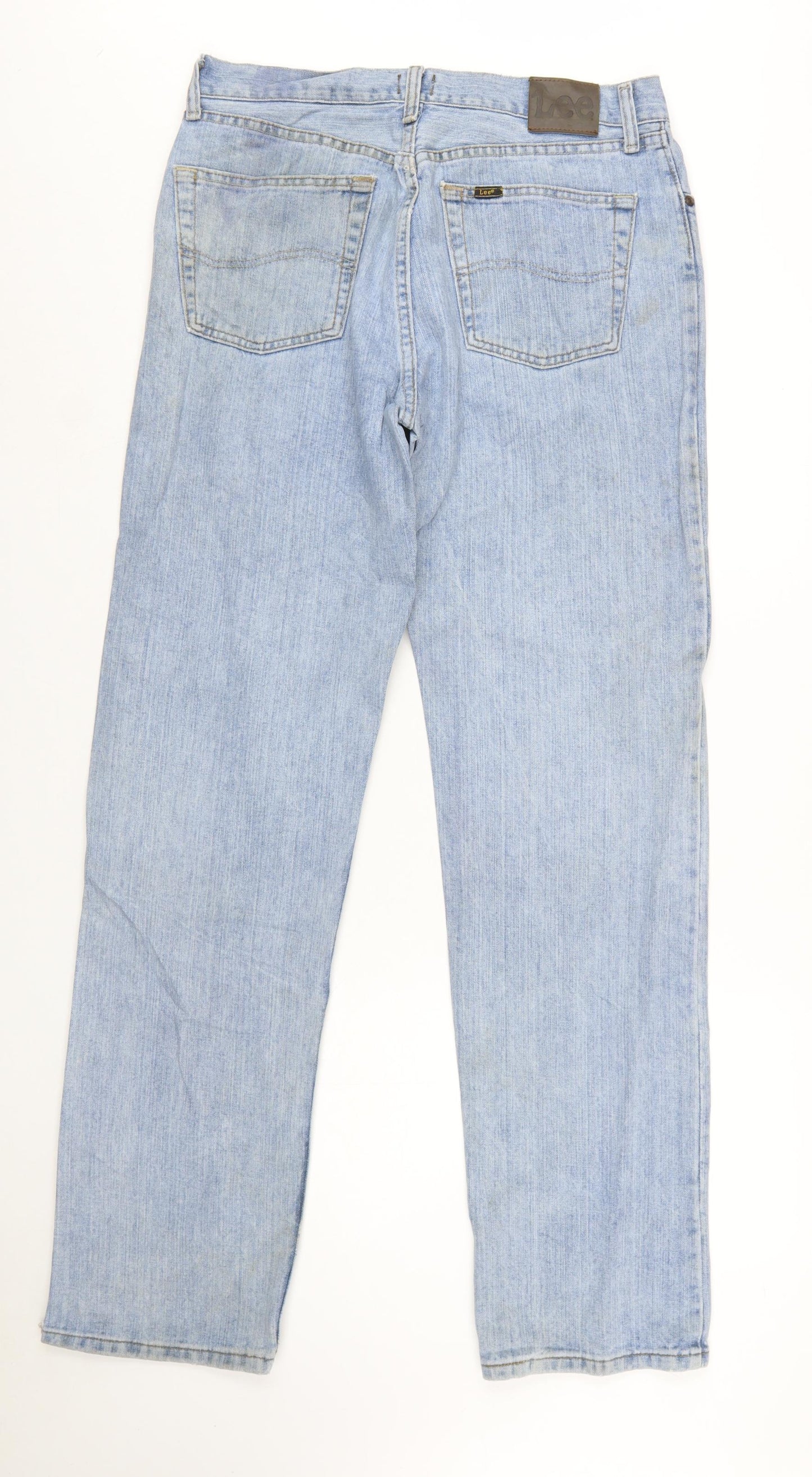 Lee Men's Blue Relaxed Fit Straight Leg Jeans Size 32x34