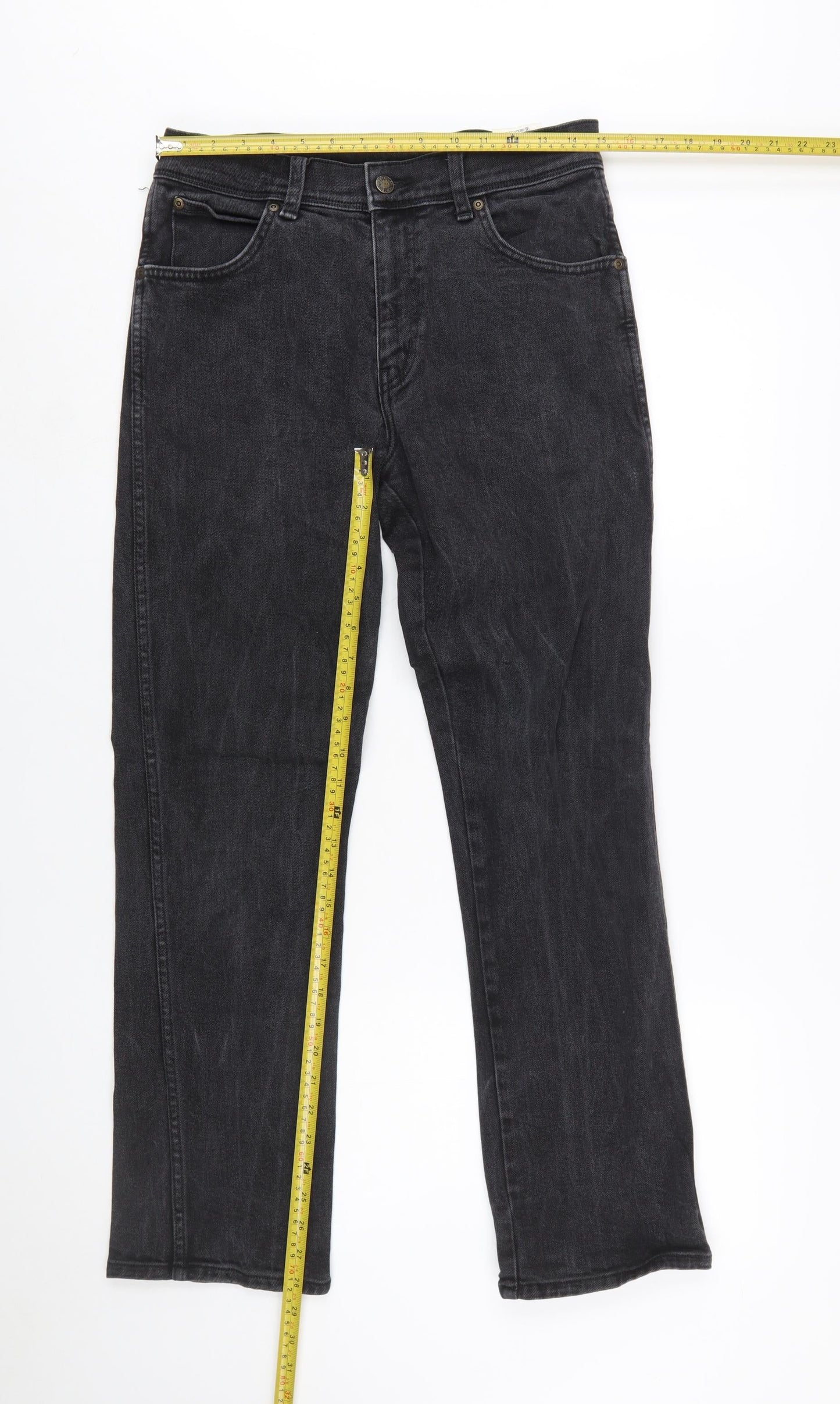 Wrangler Men's Black Regular Fit Straight Jeans W31 L30