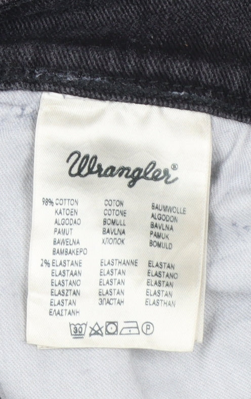 Wrangler Men's Black Regular Fit Straight Jeans W31 L30