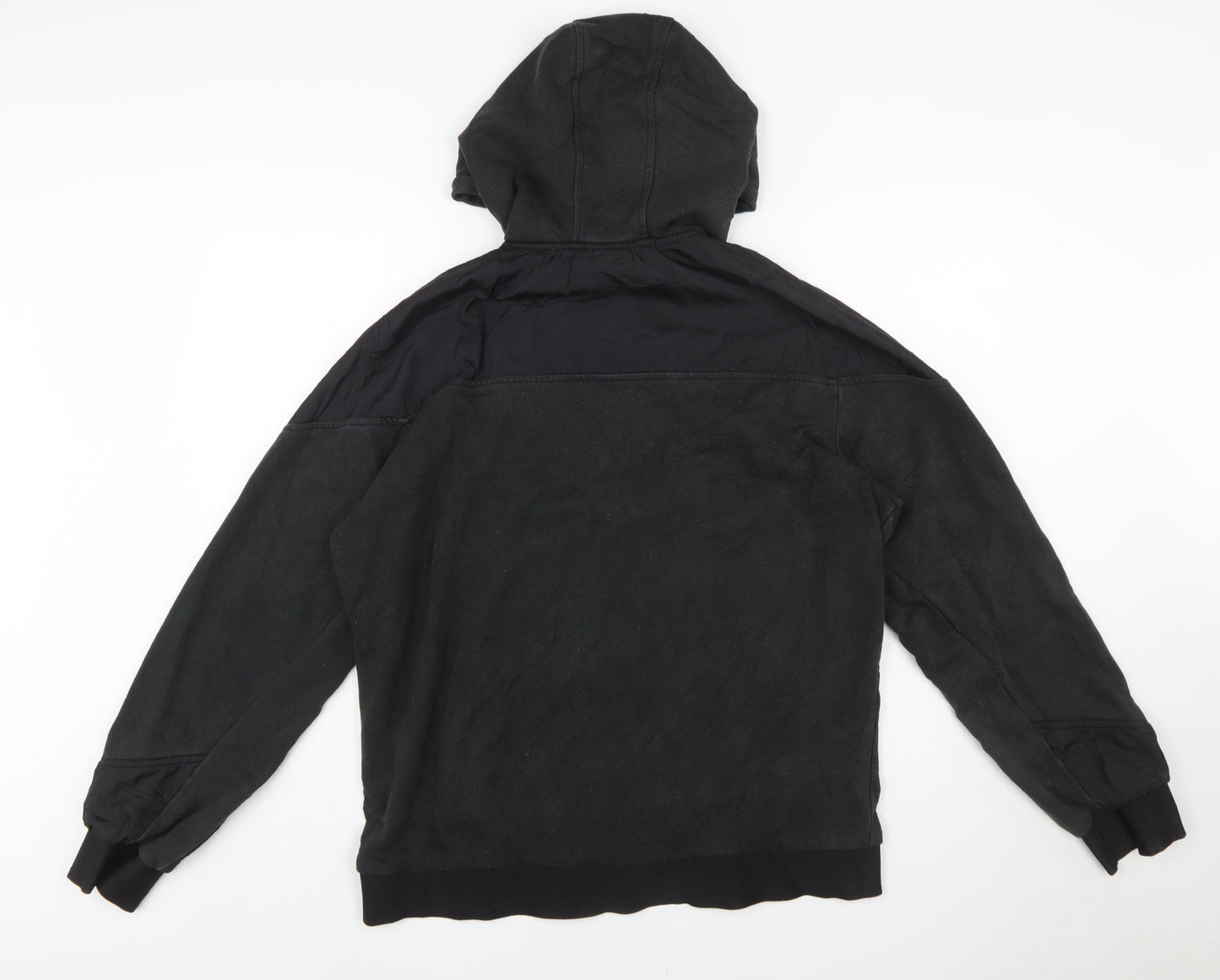 Ellesse Men Black Full Zip Hoodie Fleece Jacket Size L