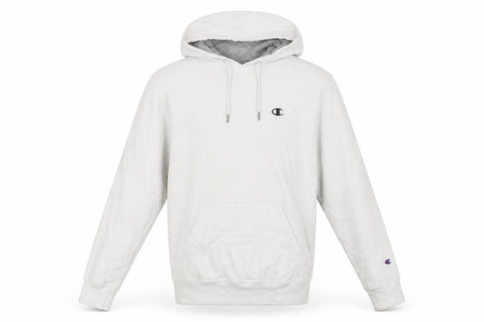 Champion Men’s White Pullover Hoodie Small Fleece Logo Athleticwear