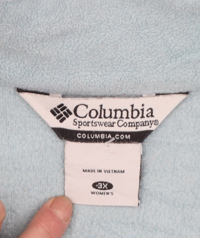 Columbia Women's Blue Fleece Full Zip Jacket 3XL Outdoor