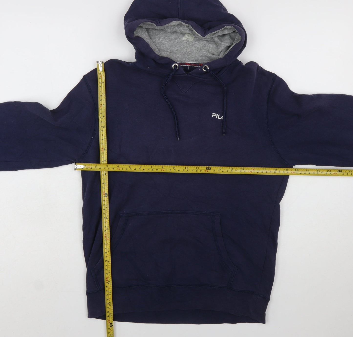 FILA Men’s Blue Pullover Hoodie Size S Long Sleeve Sportswear