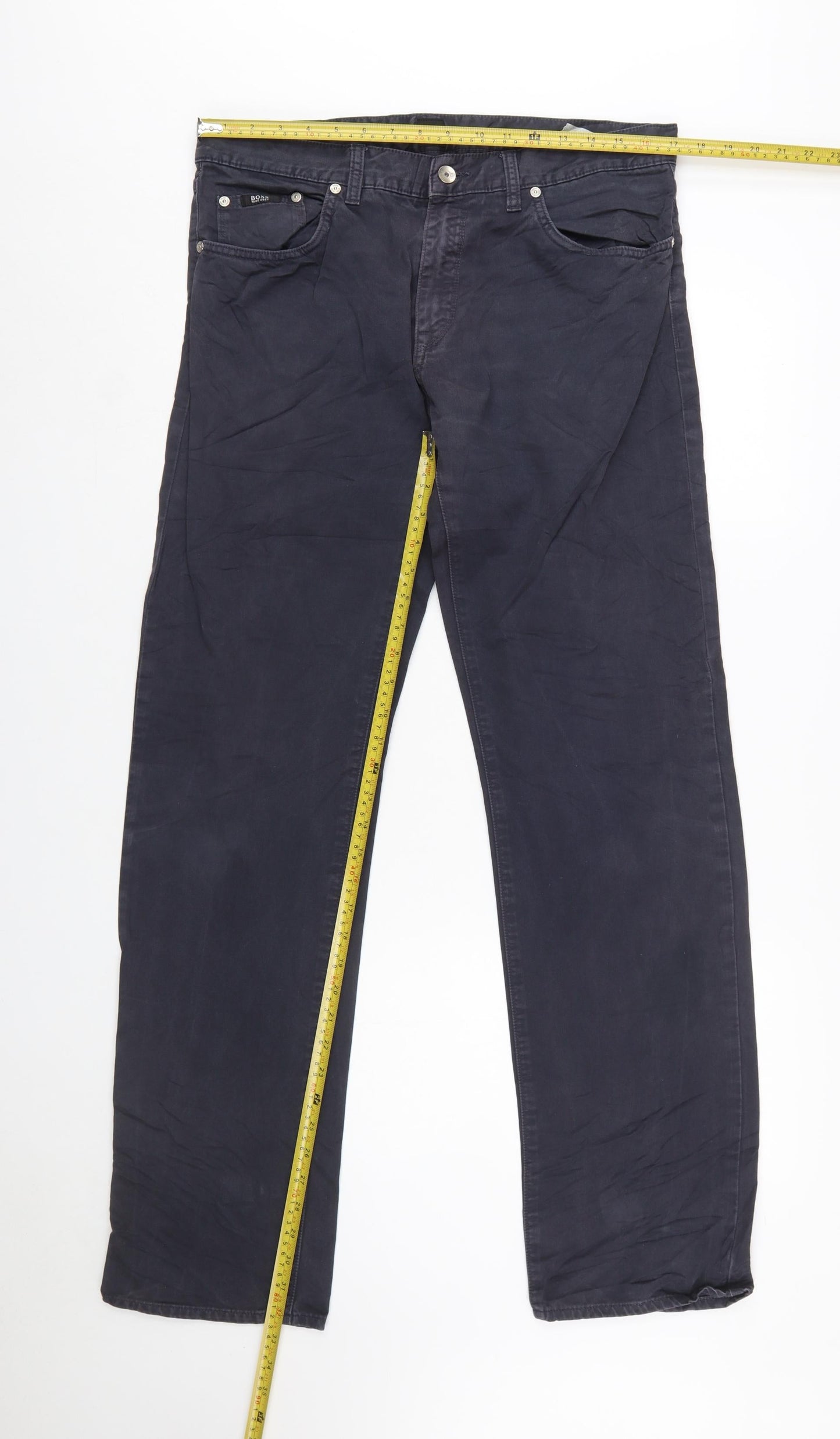 Hugo Boss Men's Blue Chino Trousers 34W 34L Regular Fit