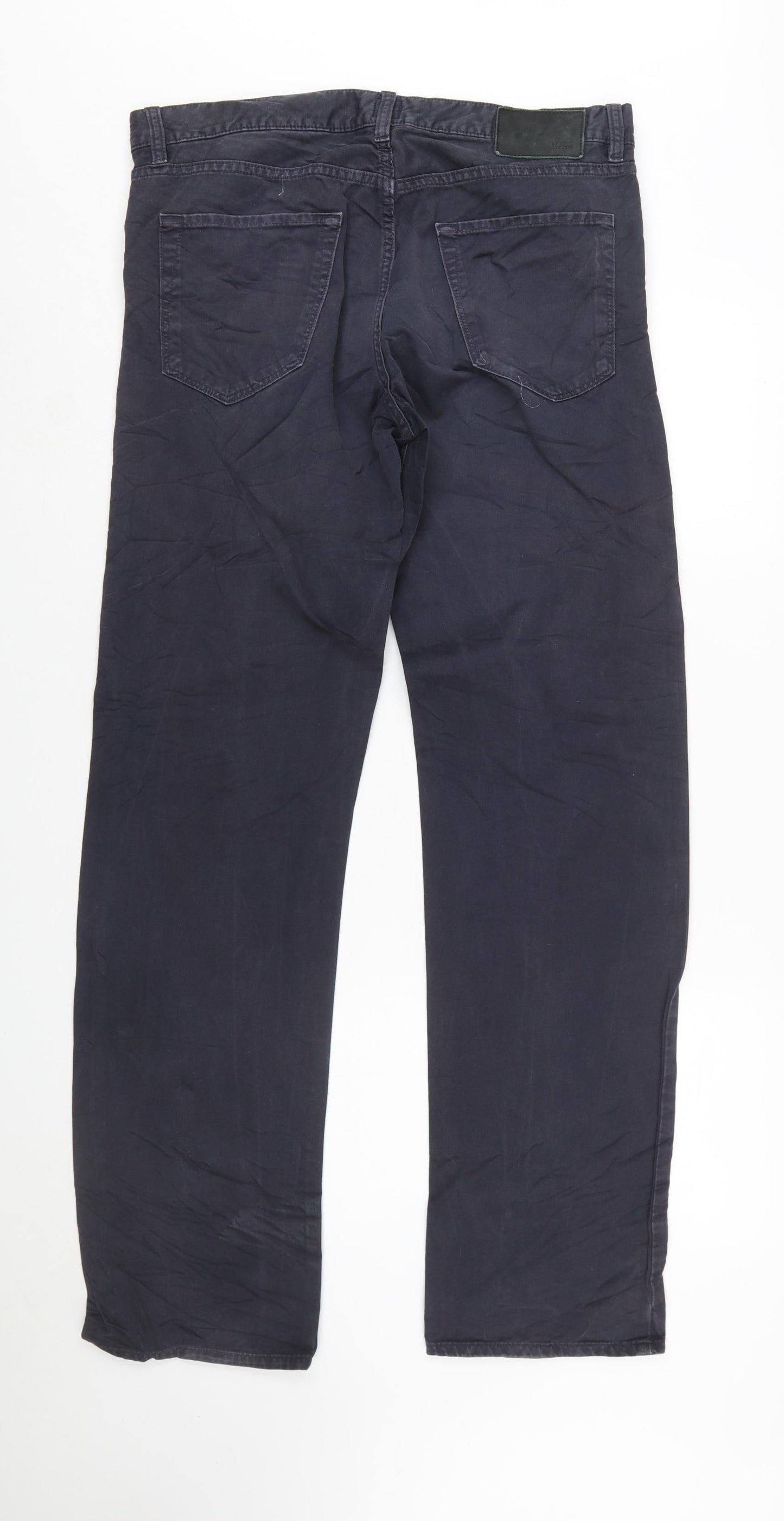 Hugo Boss Men's Blue Chino Trousers 34W 34L Regular Fit