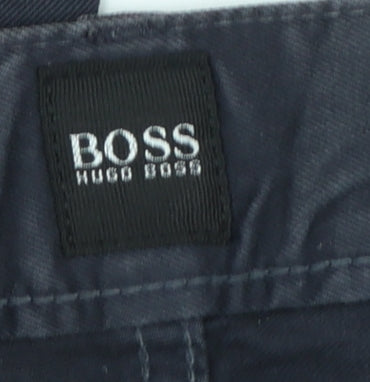 Hugo Boss Men's Blue Chino Trousers 34W 34L Regular Fit