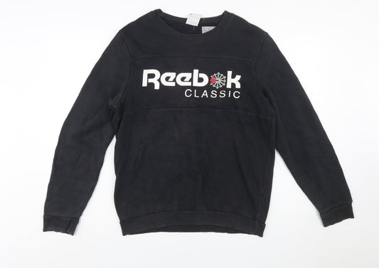 Reebok Men’s Black Small Classic Logo Crew Neck Sweatshirt