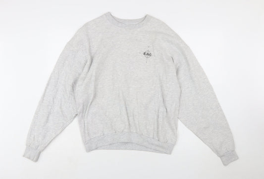 Jerzees Women’s Grey Crew Neck Pullover Sweatshirt Size L