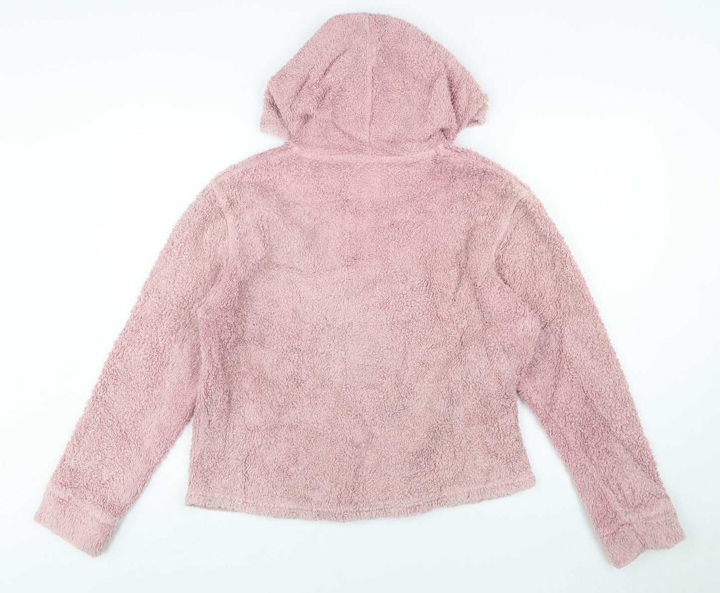 Weird Fish Womens Pink Full Zip Hoodie Size M 100% Cotton Fleece Jacket