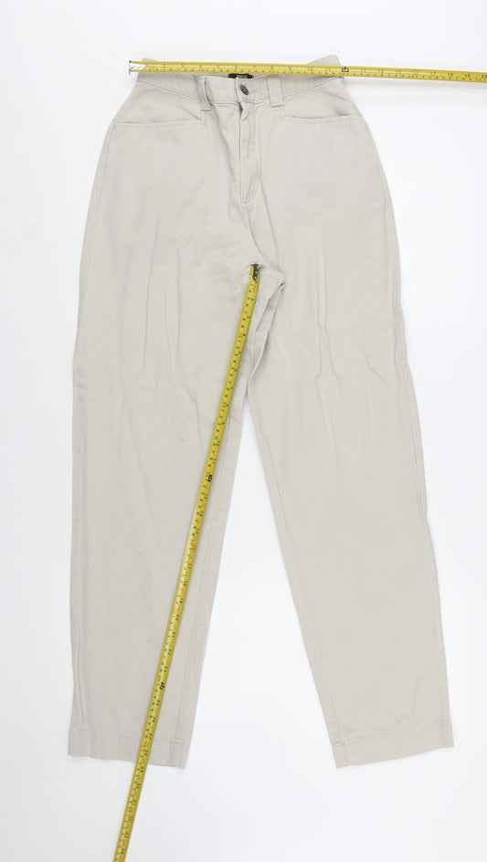 Lee Casuals Women's Beige Chino Trousers Size 4 Cotton Straight Leg