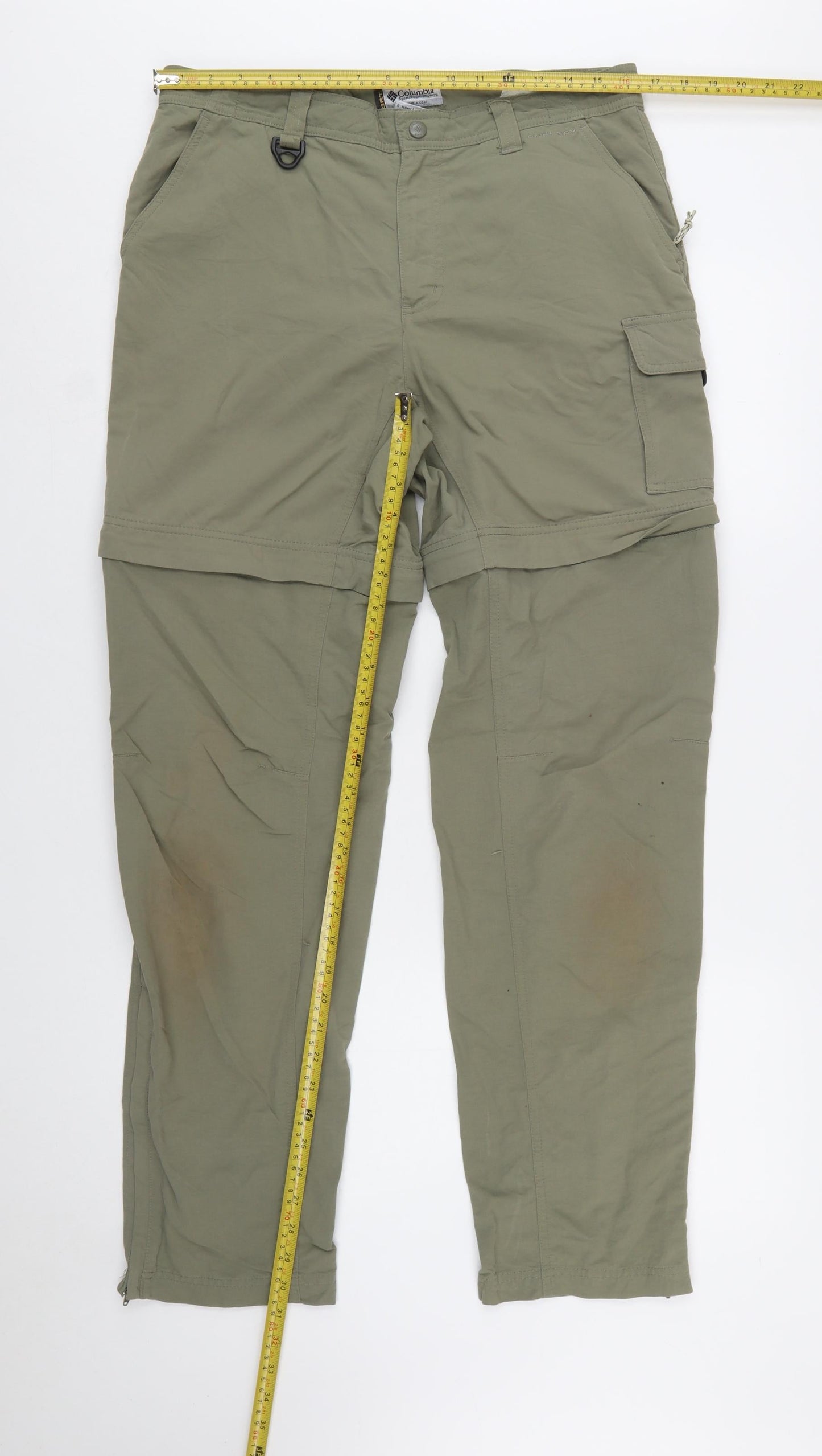 Columbia Men's Green Cargo Convertible Trousers Size L Long