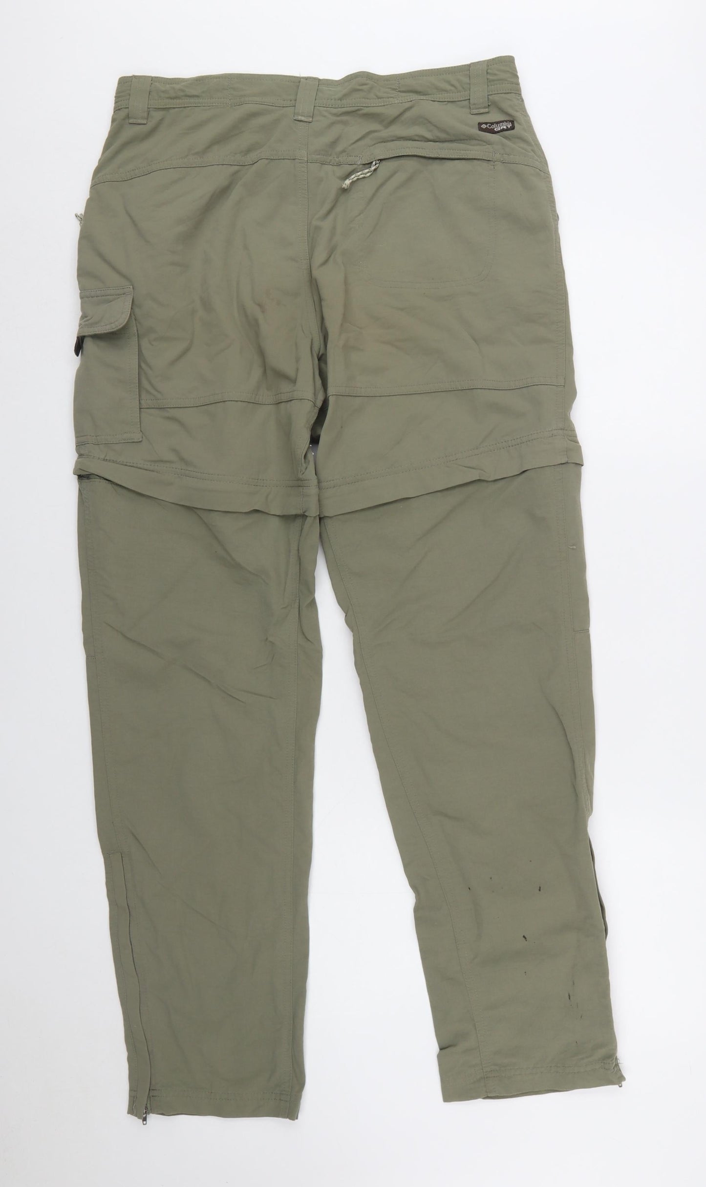 Columbia Men's Green Cargo Convertible Trousers Size L Long