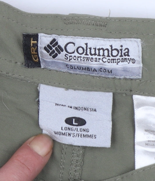 Columbia Men's Green Cargo Convertible Trousers Size L Long