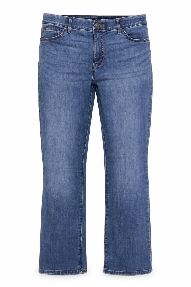 Lee Womens Blue Straight Leg Mid Rise Flex Motion Jeans Size 18