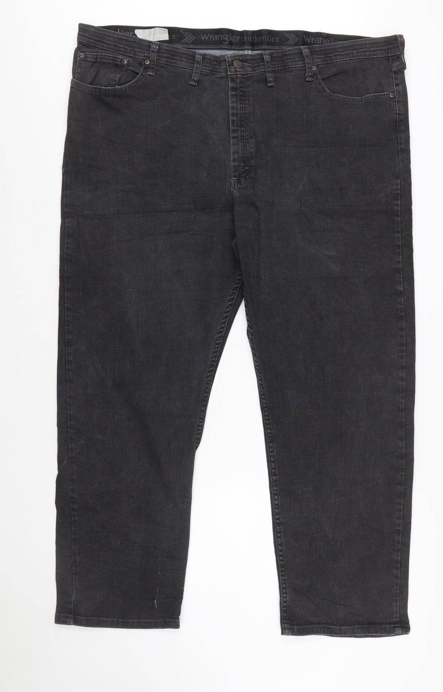 Wrangler Authentics Men's Black Straight Jeans Size 48x30