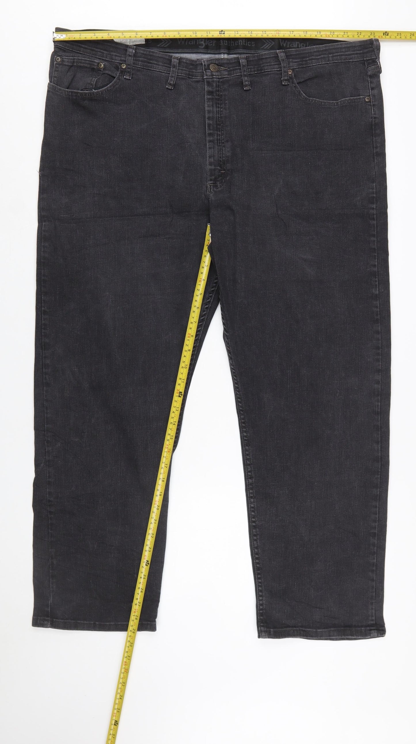 Wrangler Authentics Men's Black Straight Jeans Size 48x30